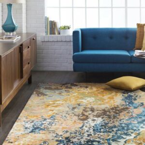 patterned area rug in living room | National Design Mart | Northeast Ohio
