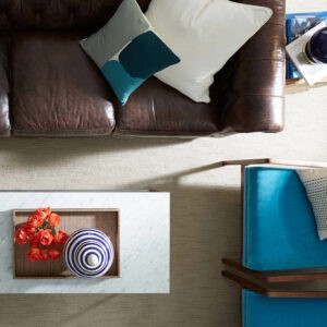 overhead view of carpet in a living room | National Design Mart | Northeast Ohio