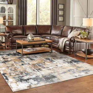 patterned area rug in living room | National Design Mart | Northeast Ohio