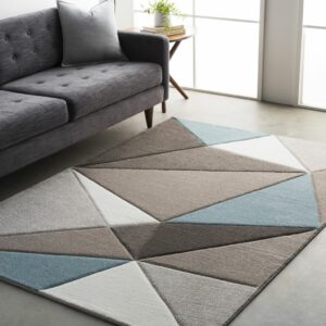 geometric area rug in living room | National Design Mart | Northeast Ohio