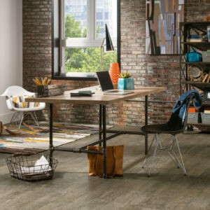 luxury vinyl flooring in home office | National Design Mart | Northeast Ohio